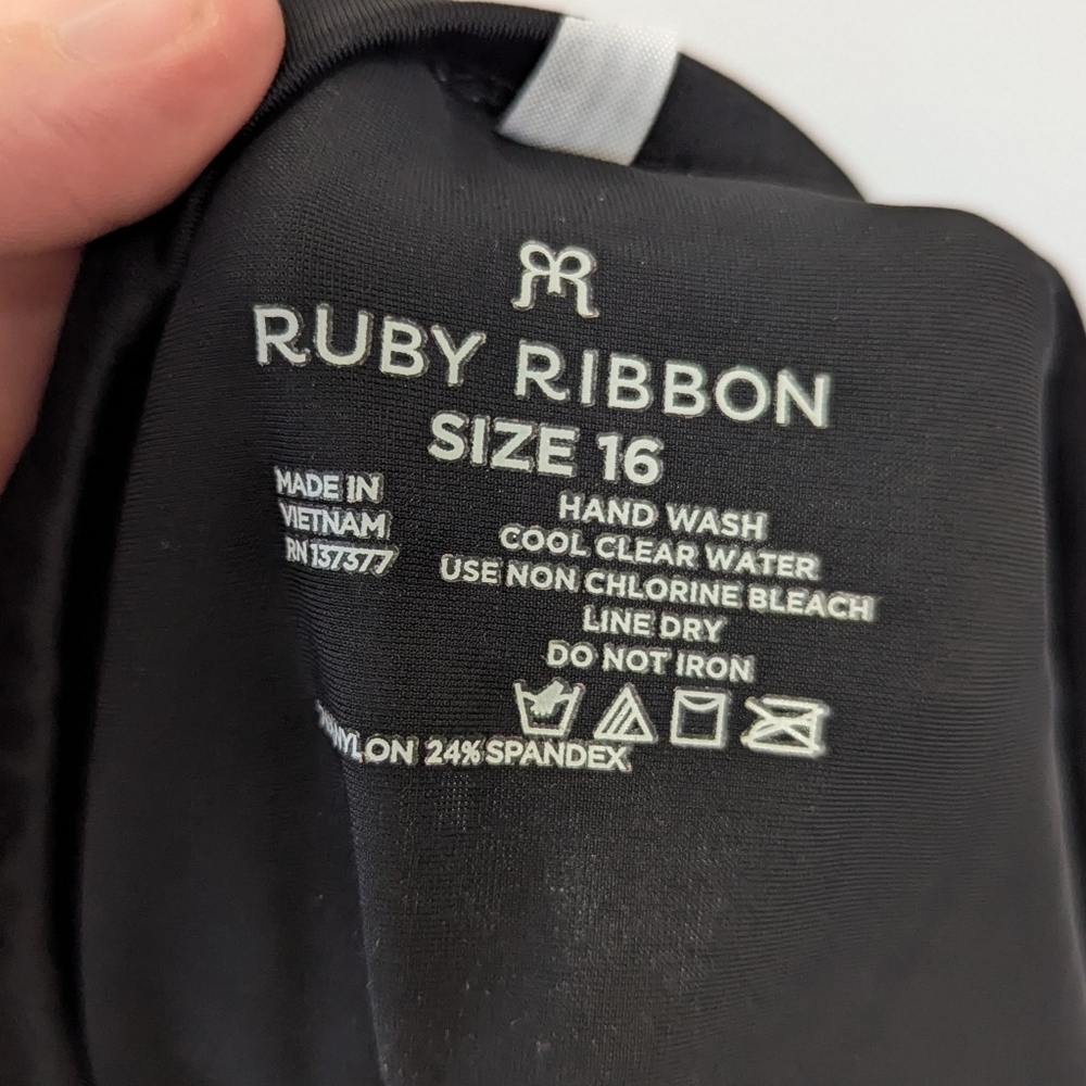 Ruby Ribbon Ruched‎ High Rise Swim Bottom Full Coverage - Picture 9 of 9